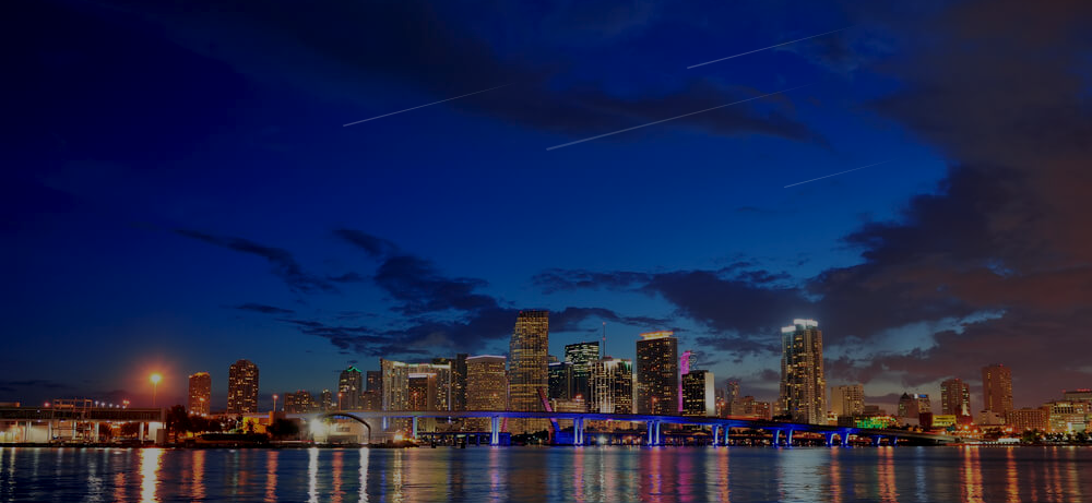 Skyline View Meteor Shower in Miami